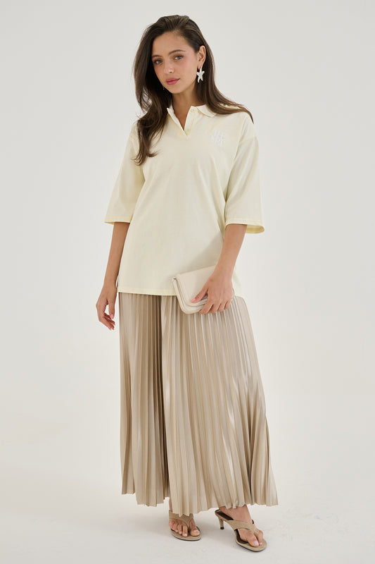 חצאית פליסה סאטן