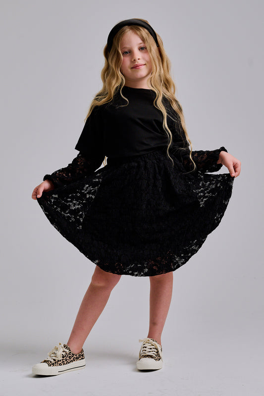 חצאית בלון תחרה