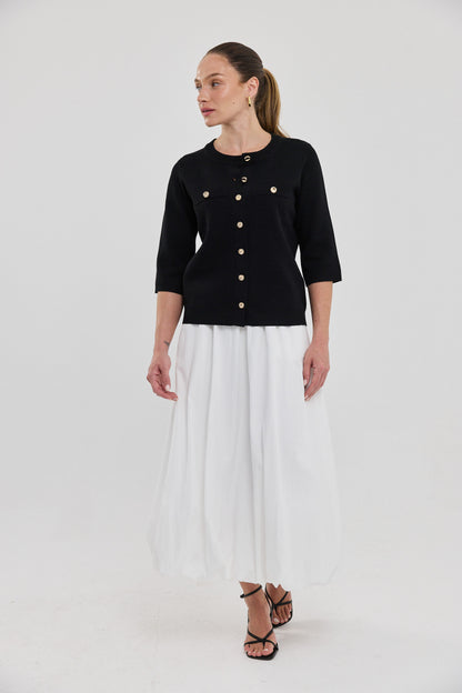קרדיגן סריג כפתורי זהב