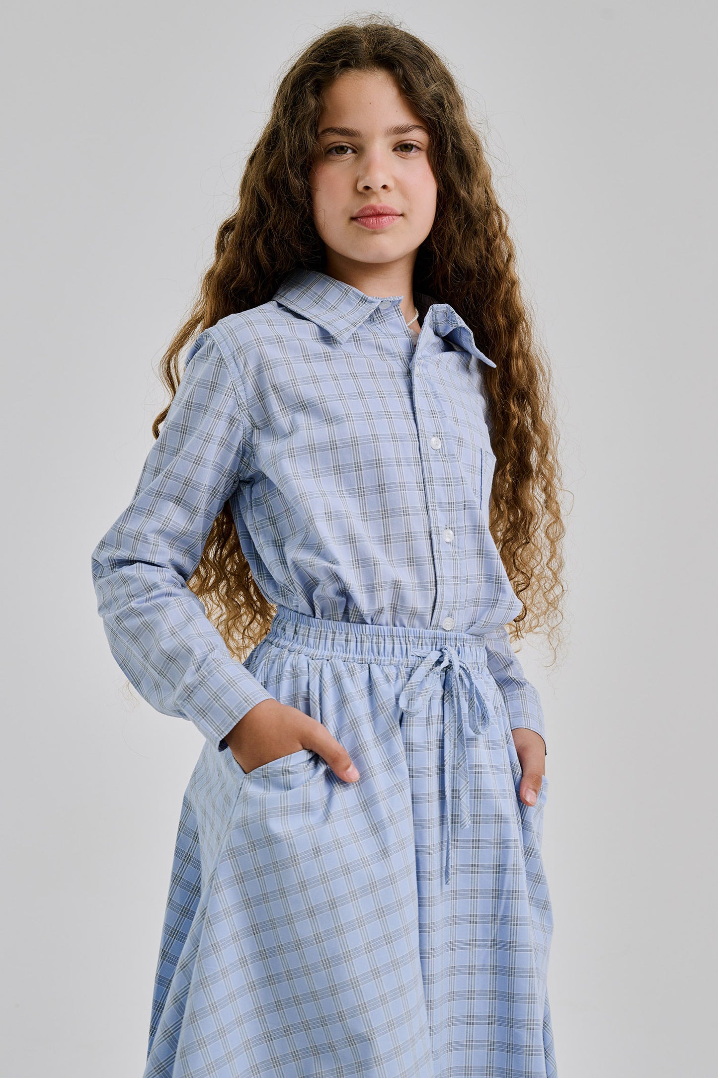 חולצה מכופרת משובצת