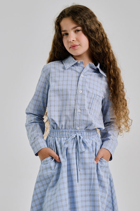 חולצה מכופרת משובצת