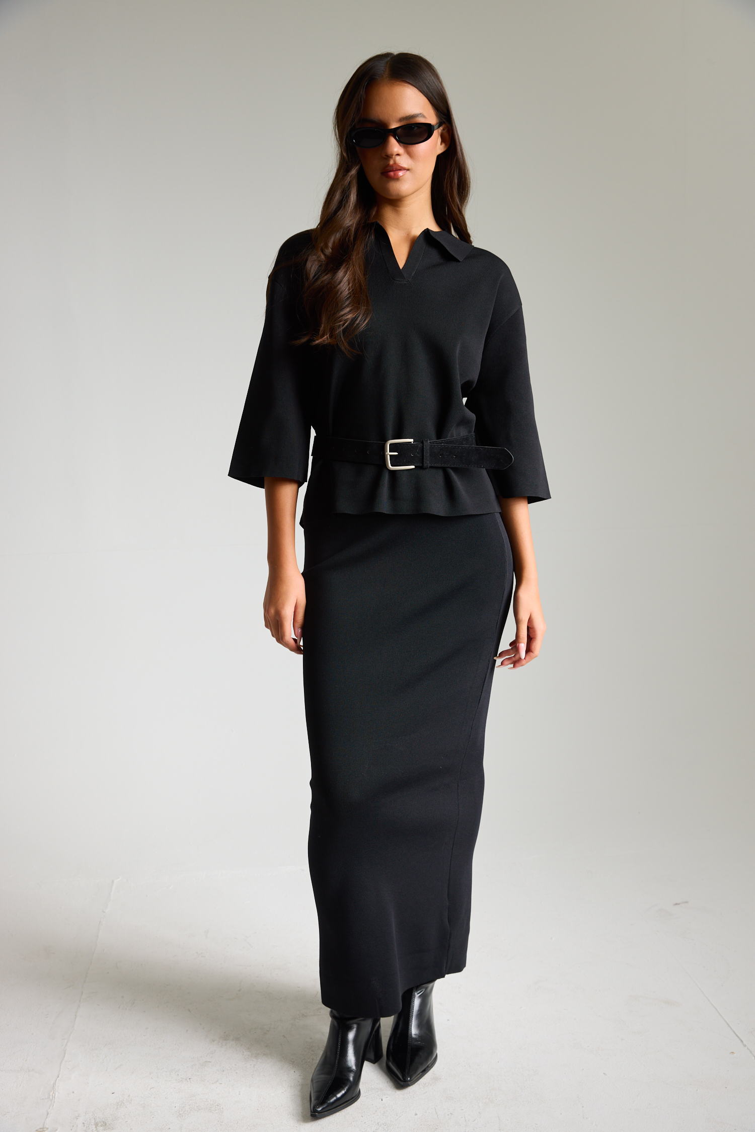 חצאית סריג מקסי