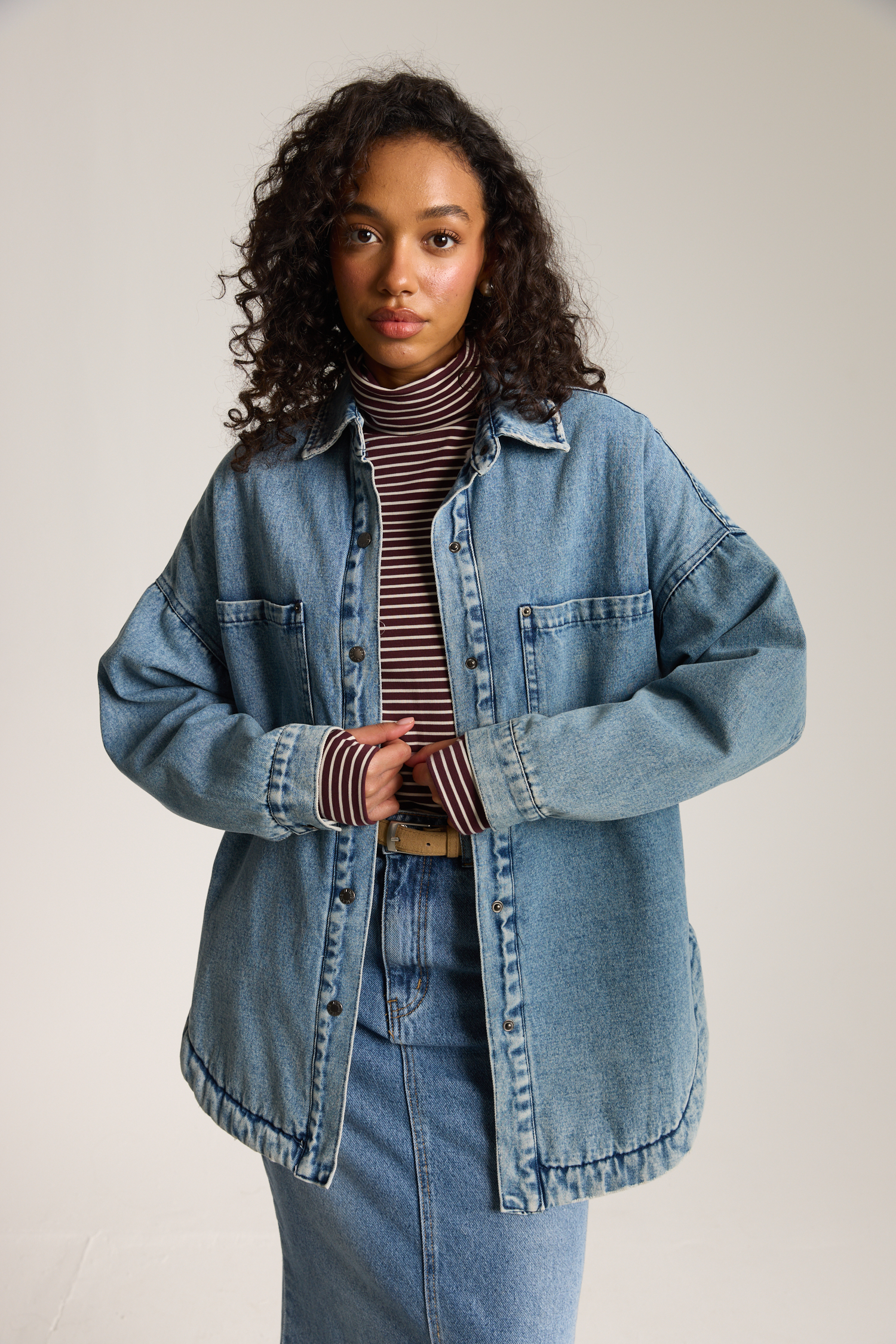 ג'קט ג'ינס פרווה