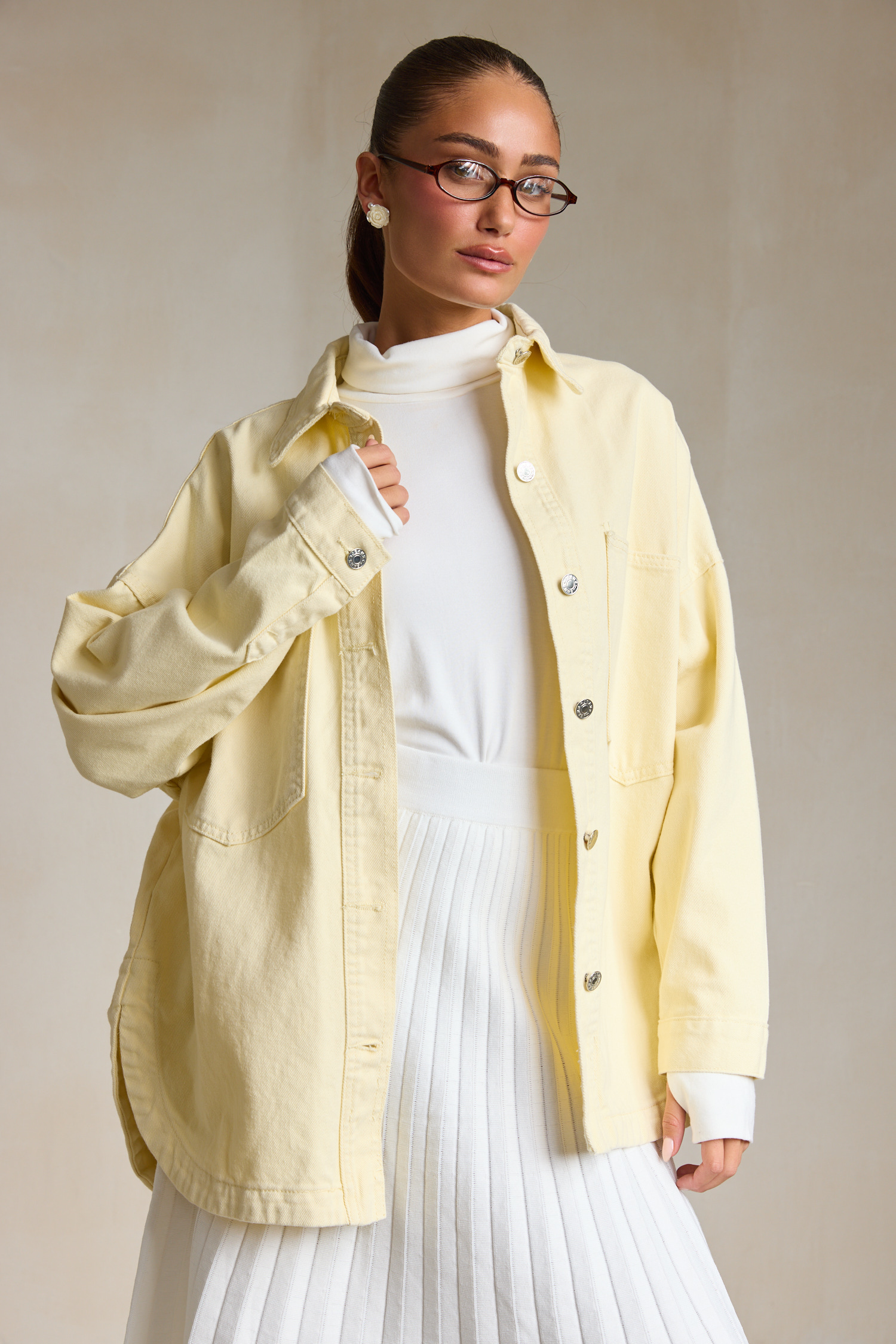 ג'קט ג'ינס אוברסייז - בננה