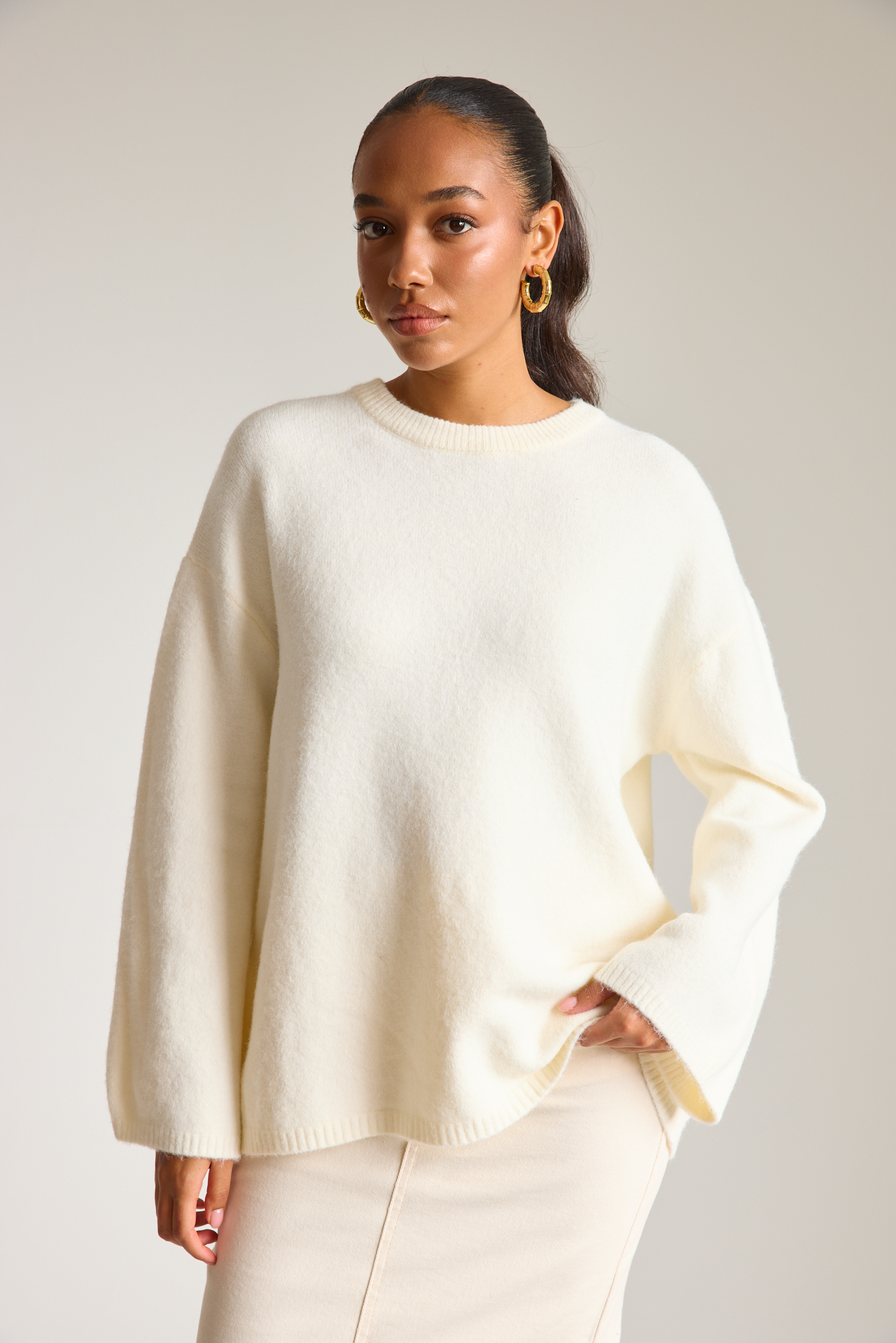 חולצת סריג אוברסייז