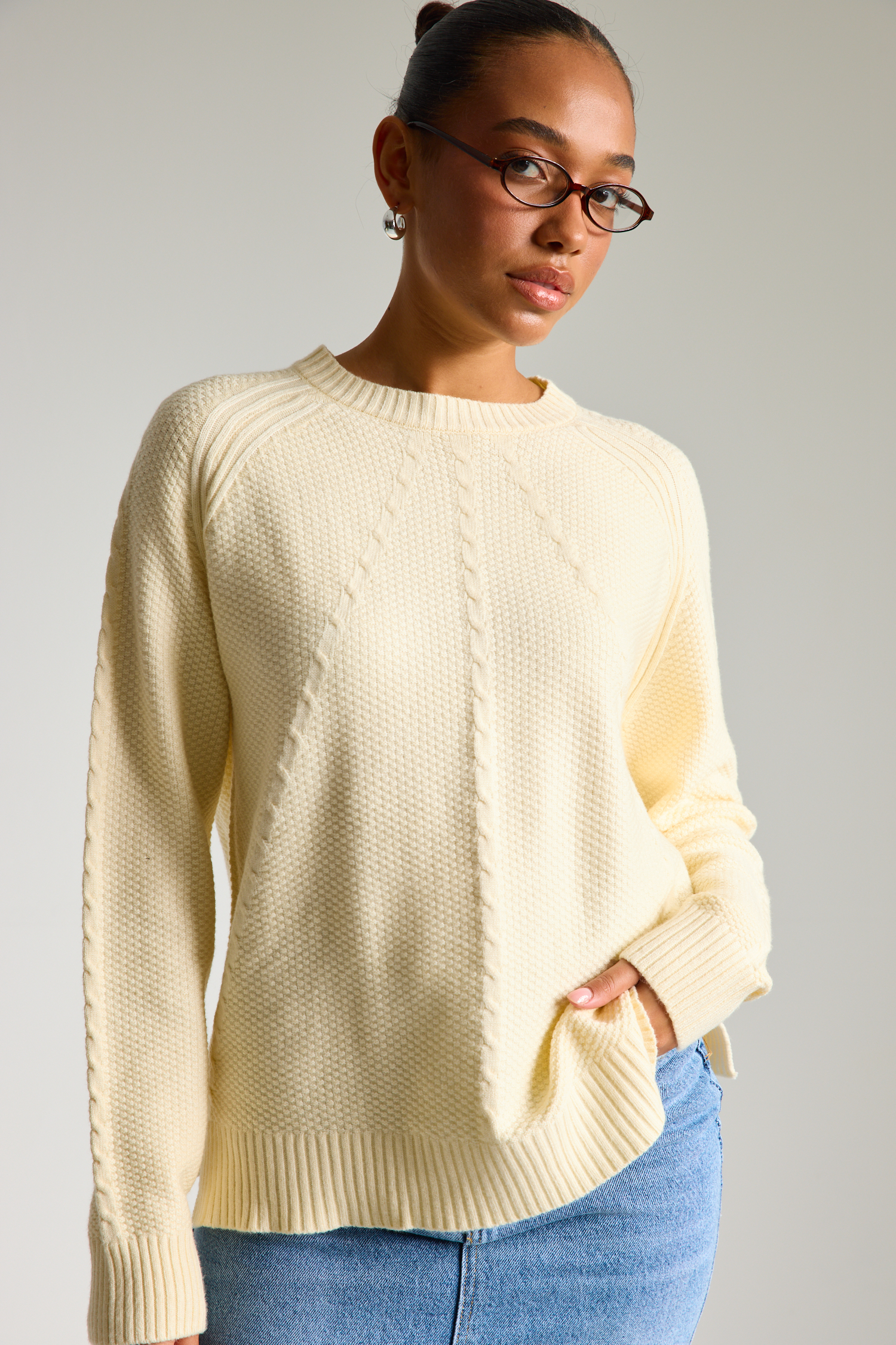 חולצת סריג - בננה