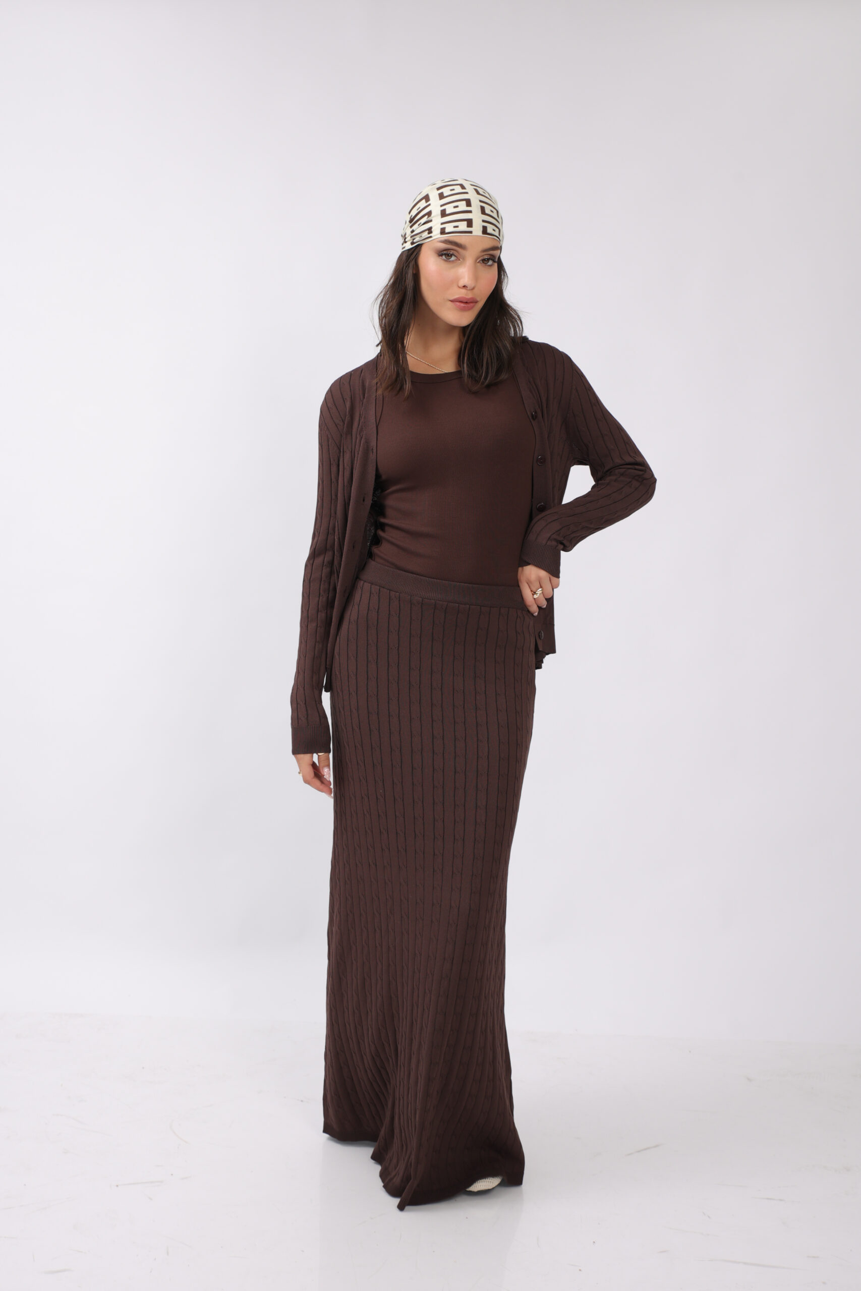 חצאית צמות מקסי