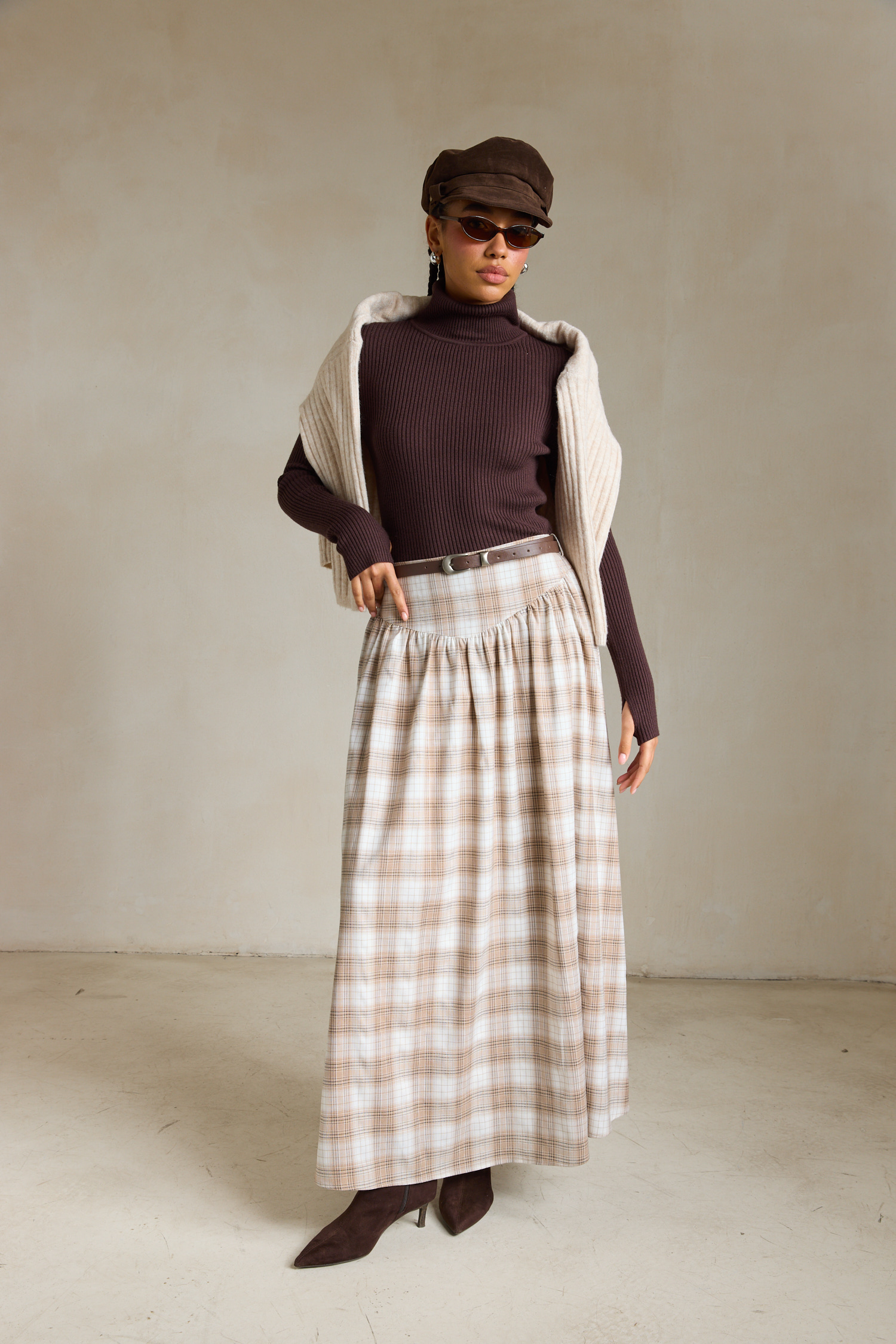 חצאית משובצת