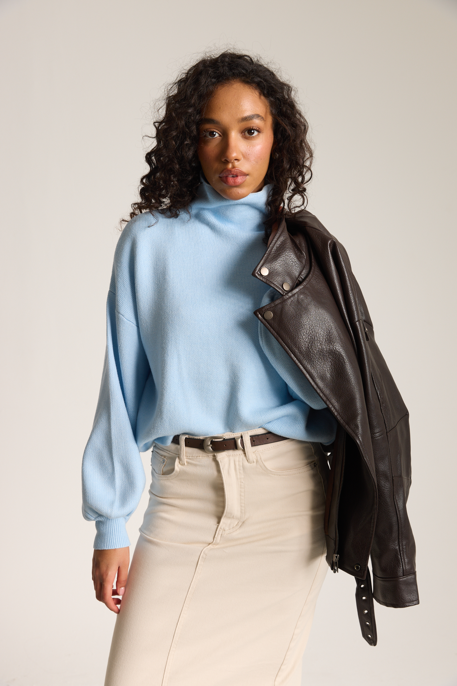 חולצת גולף סריג - תכלת, OS