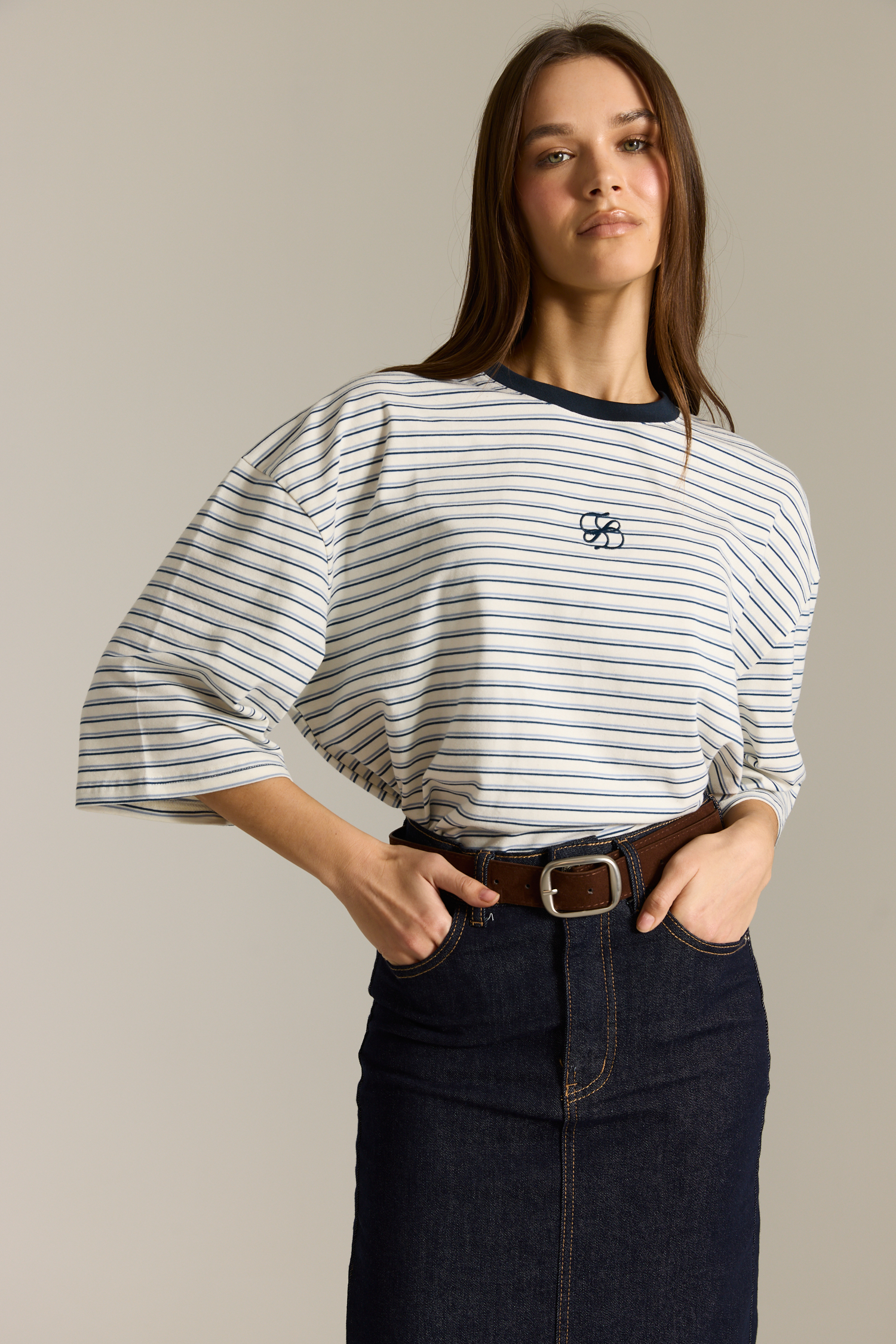 חולצה פסים לוגו